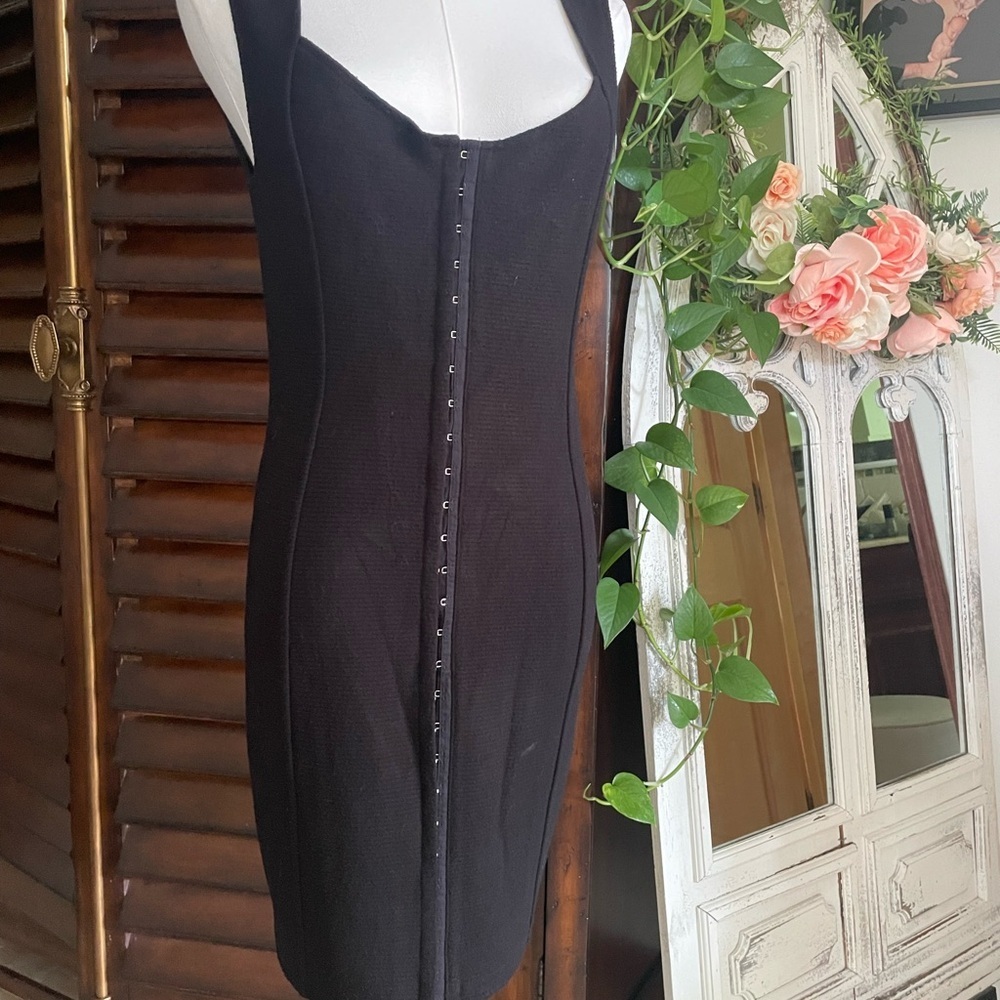 BB Dakota Black Women's Eyelet Knit Dress NWT Sexy Black - Picture 8 of 8